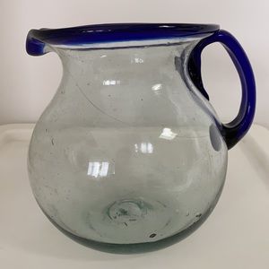 Recycled Mexican Glass pitcher and glasses